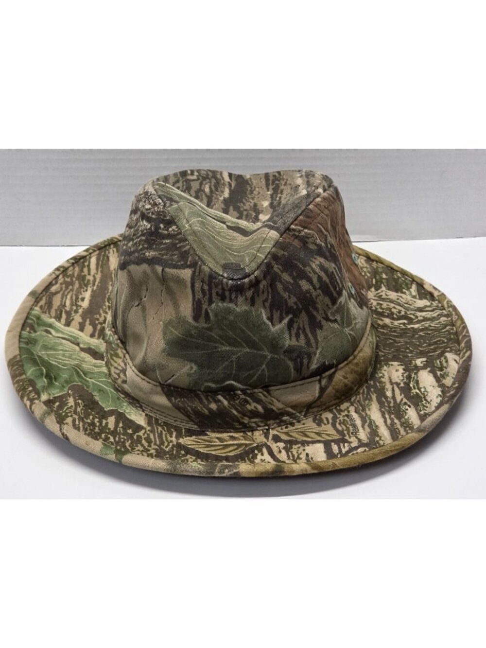 Vintage Realtree Camo Safari Fedora Hat Wide Brim Hunting Outdoor Bush Hat